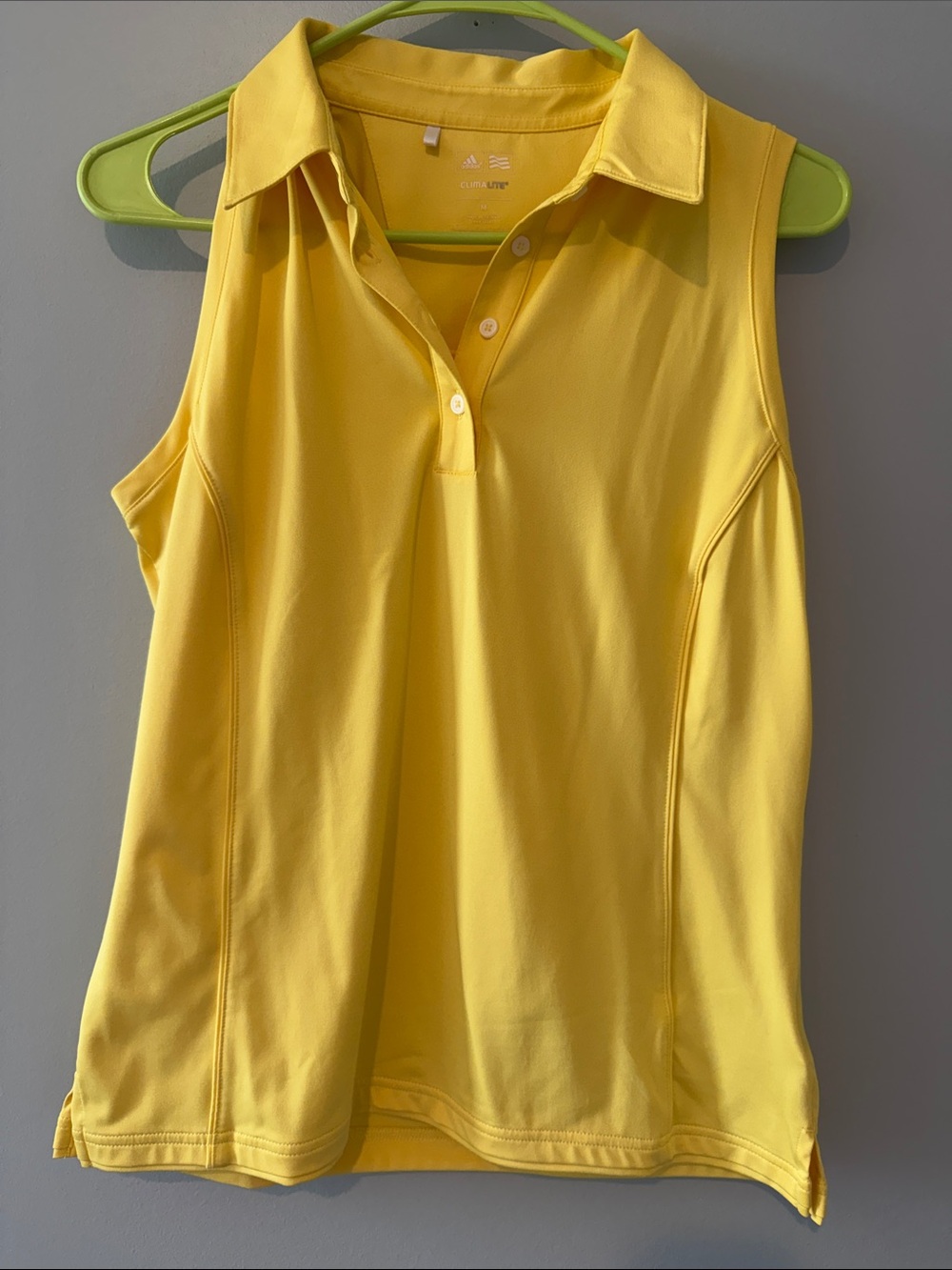 adidas Yellow Climalite Polo Tank